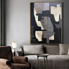 Monochrome Geometric Block Painting