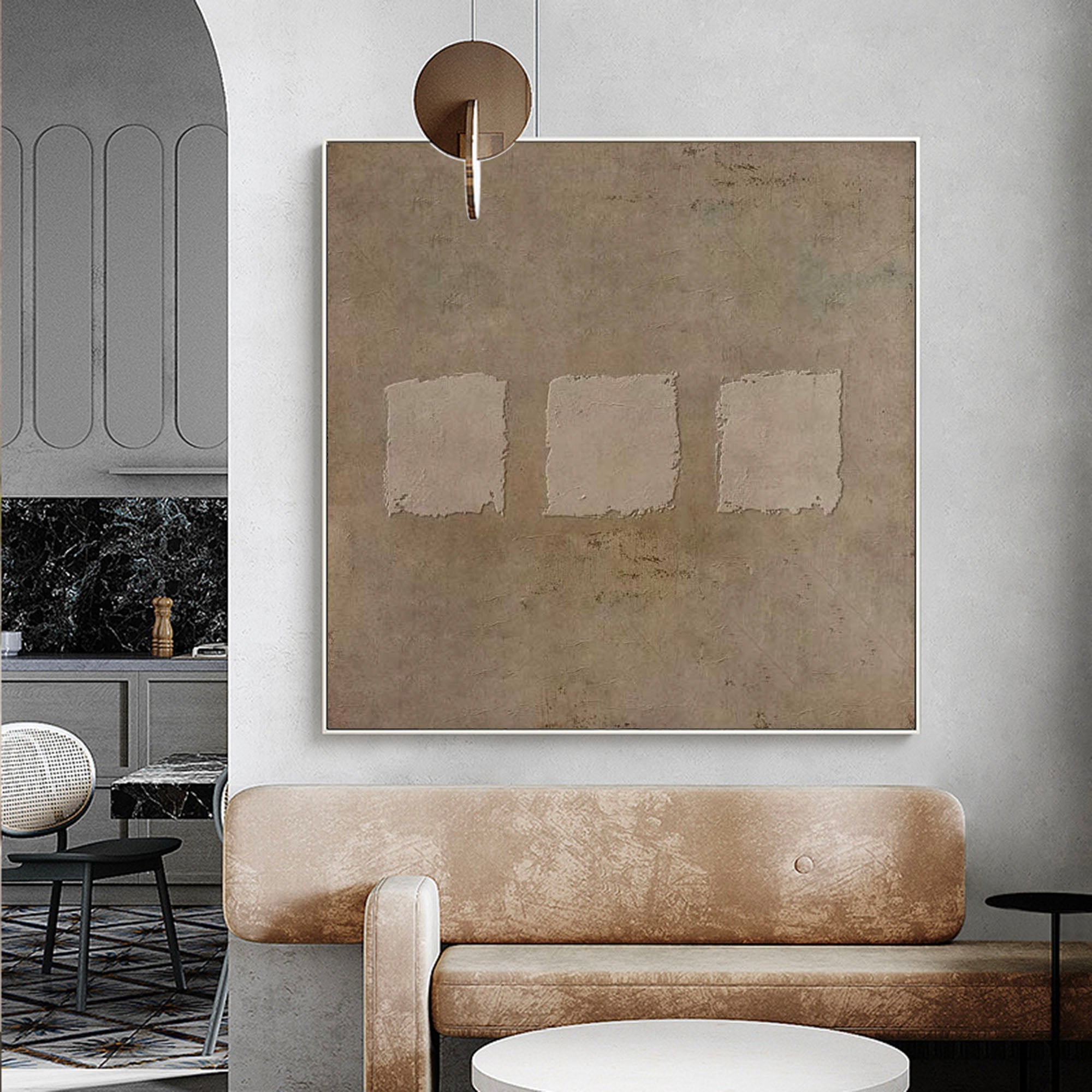 Wabi-Sabi Square Abstract Wall Art