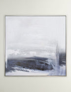 Minimalist Gray Abstract Oil Painting