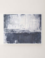 Gray White Minimalist Abstract Oil Painting