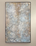 Neutral Tone Vertical Oil Painting Hand Painted