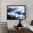 Dramatic Indigo Cloudscape Painting Horizontal