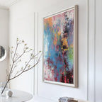 Vibrant Colorful Abstract Oil Painting