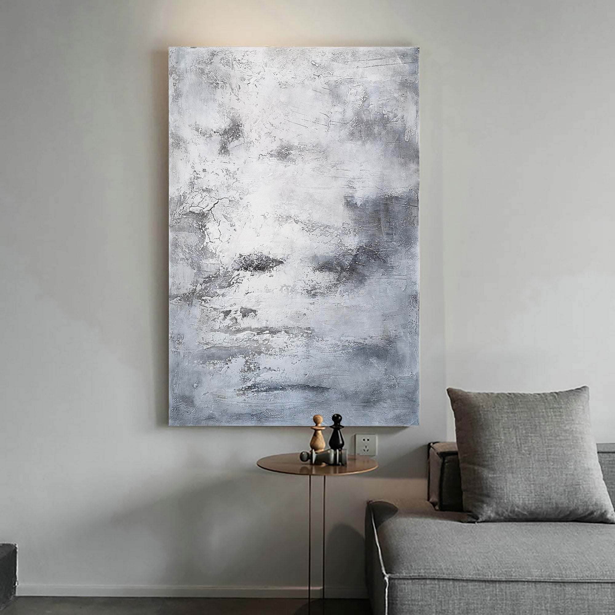Wabi-Sabi Textured Abstract Oil Painting
