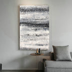 Monochrome Horizon Abstract Oil Painting