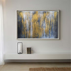 Gilded Rain Abstract Painting