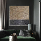 Minimalist 3D Textured Concentric Circles Wall Art