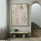 Earthy Minimalist Abstract Painting Vertical