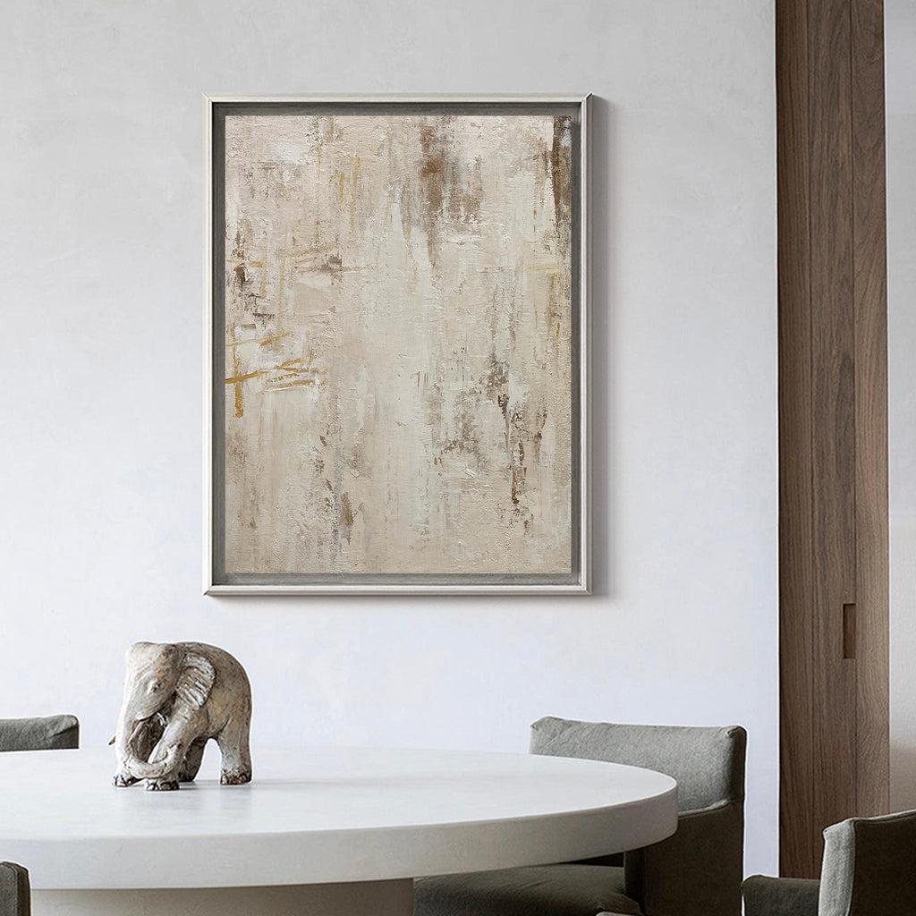 Earthy Minimalist Abstract Painting Vertical