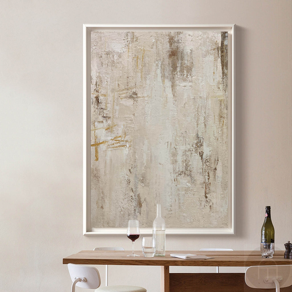 Earthy Minimalist Abstract Painting Vertical