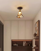 Velimo Amber Glass Flush Mount Light