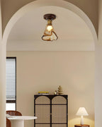 Velimo Amber Glass Flush Mount Light