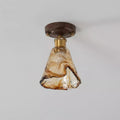 Velimo Amber Glass Flush Mount Light