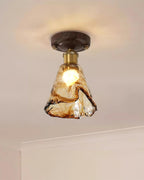 Velimo Amber Glass Flush Mount Light
