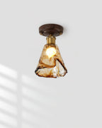 Velimo Amber Glass Flush Mount Light