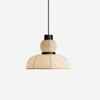 Pendant Lamp White Fabric Shade Black Cable Gentle Ambient Glow