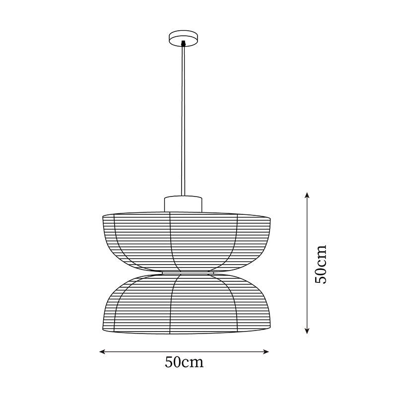 Pendant Lamp White Fabric Shade Black Cable Gentle Ambient Glow