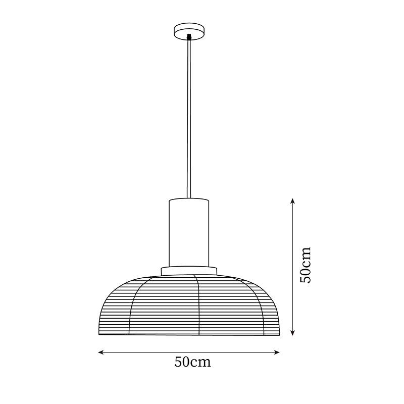 Pendant Lamp White Fabric Shade Black Cable Gentle Ambient Glow