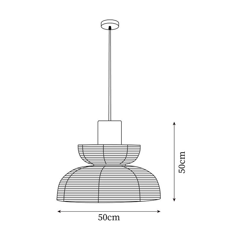 Pendant Lamp White Fabric Shade Black Cable Gentle Ambient Glow