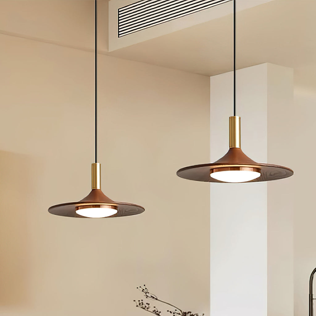 Pend­­ant Light  Hat Shape  Midcentury