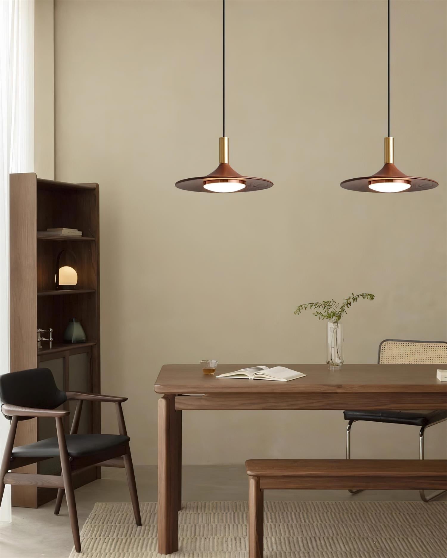 Pend­­ant Light  Hat Shape  Midcentury