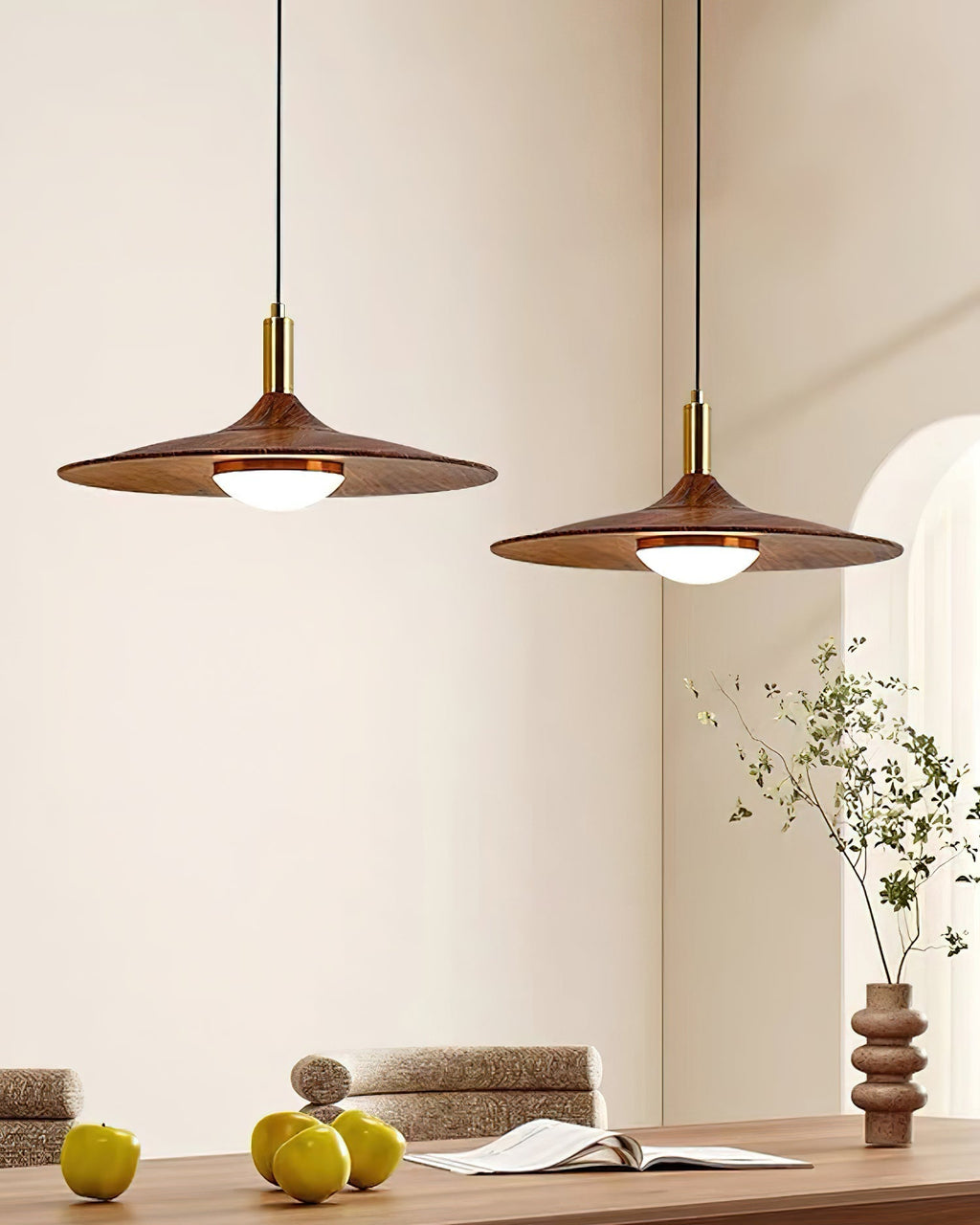 Pend­­ant Light  Hat Shape  Midcentury