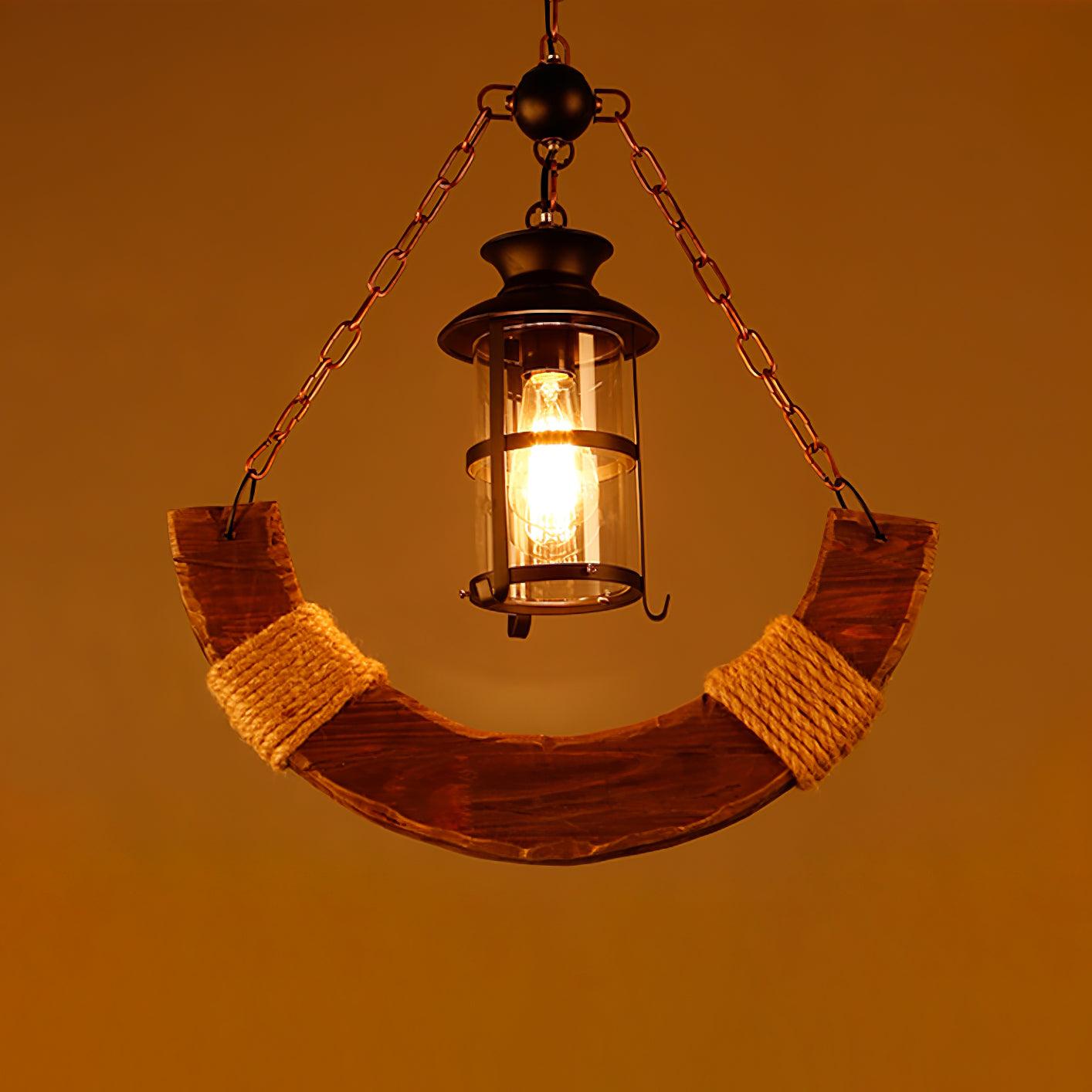 Aurzorir Vintage Wood Chandelier