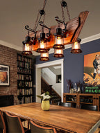 Aurzorir Vintage Wood Chandelier