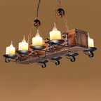 Aurzorir Vintage Wood Chandelier