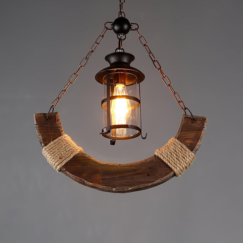Aurzorir Vintage Wood Chandelier