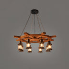 Aurzorir Vintage Wood Chandelier