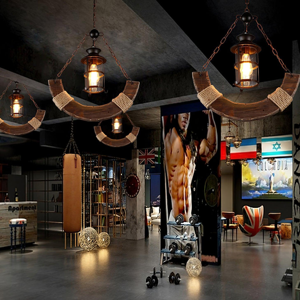 Aurzorir Vintage Wood Chandelier