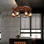 Aurzorir Vintage Wood Chandelier