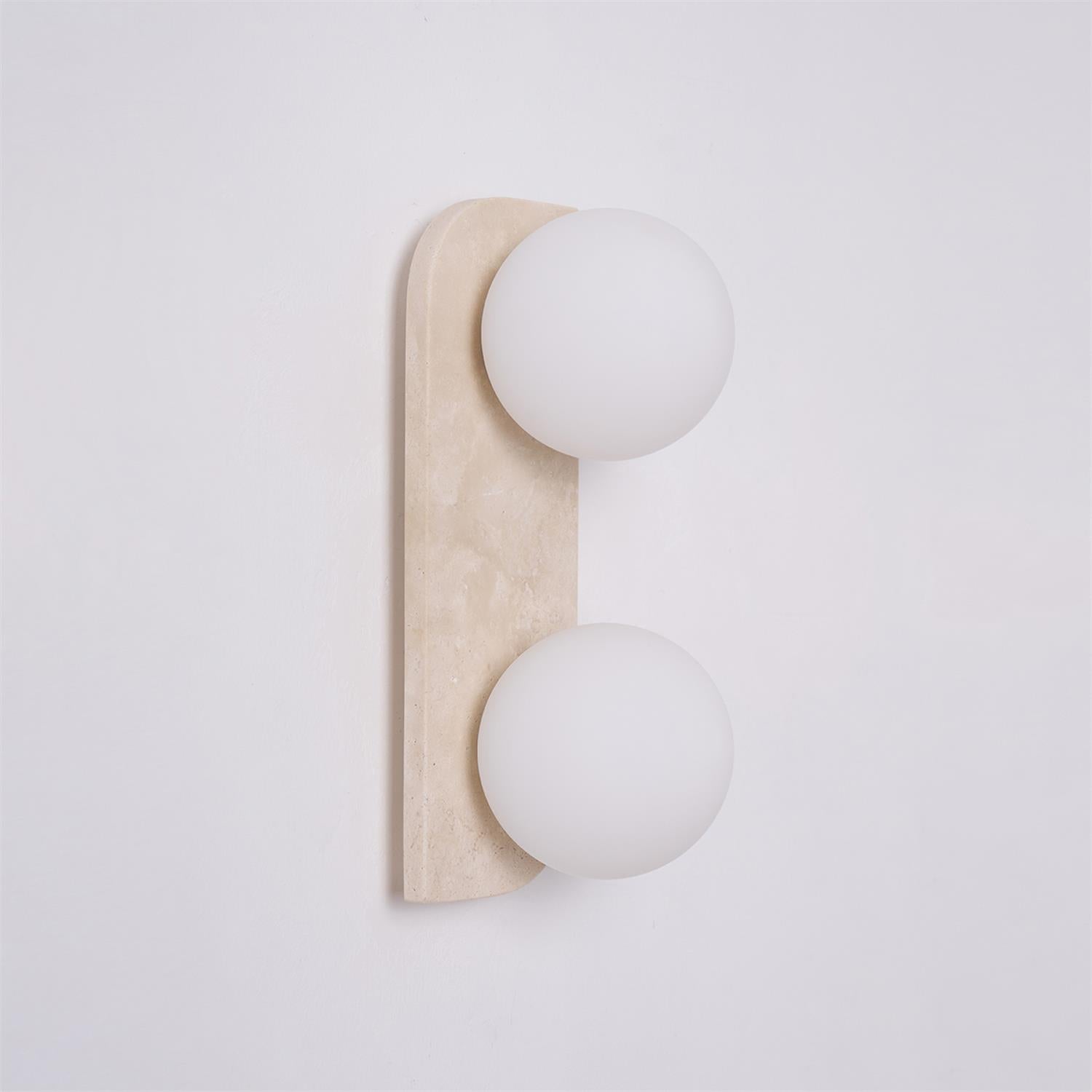 Alsilis Wall Light Minimalist in Travertine - Kingsley Beaumont