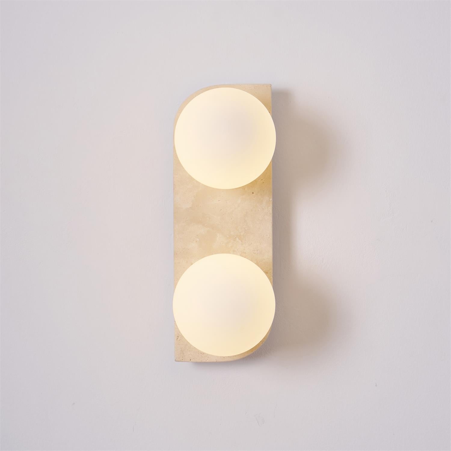Alsilis Wall Light Minimalist in Travertine - Kingsley Beaumont
