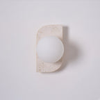 Alsilis Wall Light Minimalist in Travertine - Kingsley Beaumont