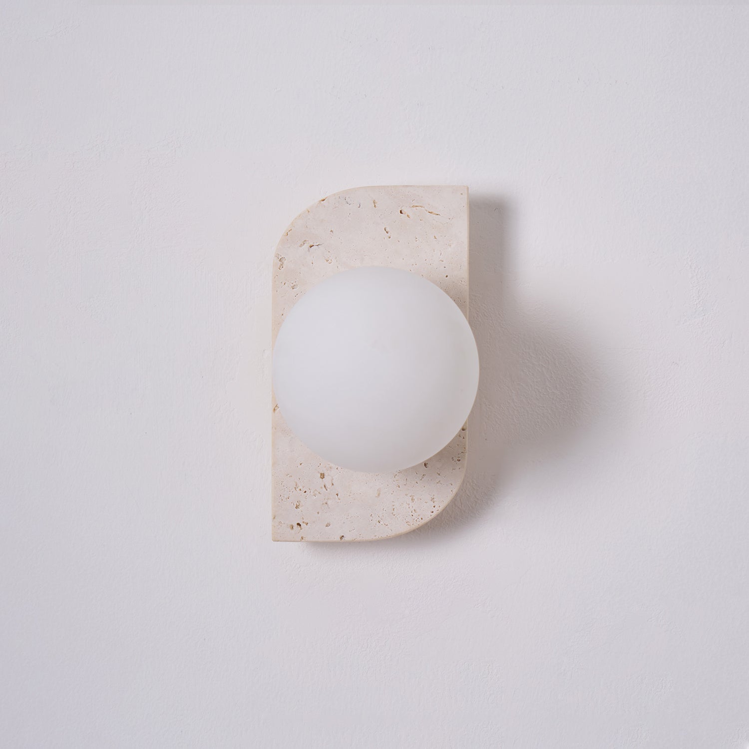 Alsilis Wall Light Minimalist in Travertine - Kingsley Beaumont