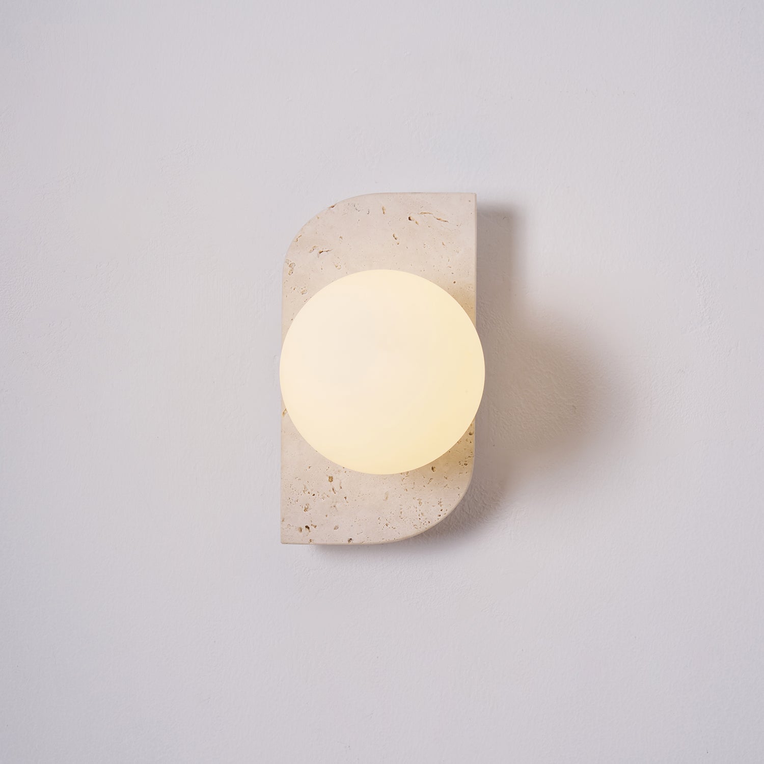 Alsilis Wall Light Minimalist in Travertine - Kingsley Beaumont