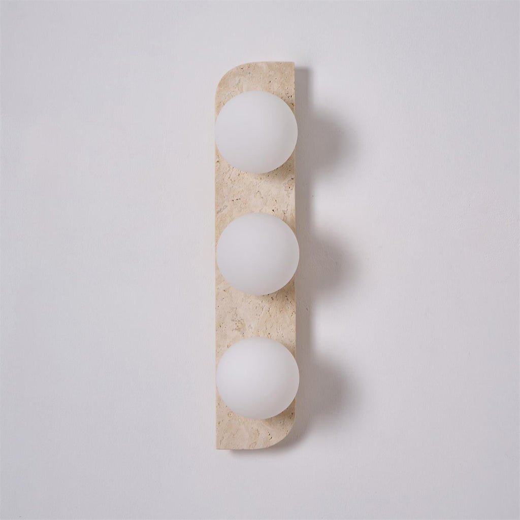 Alsilis Wall Light Minimalist in Travertine - Kingsley Beaumont
