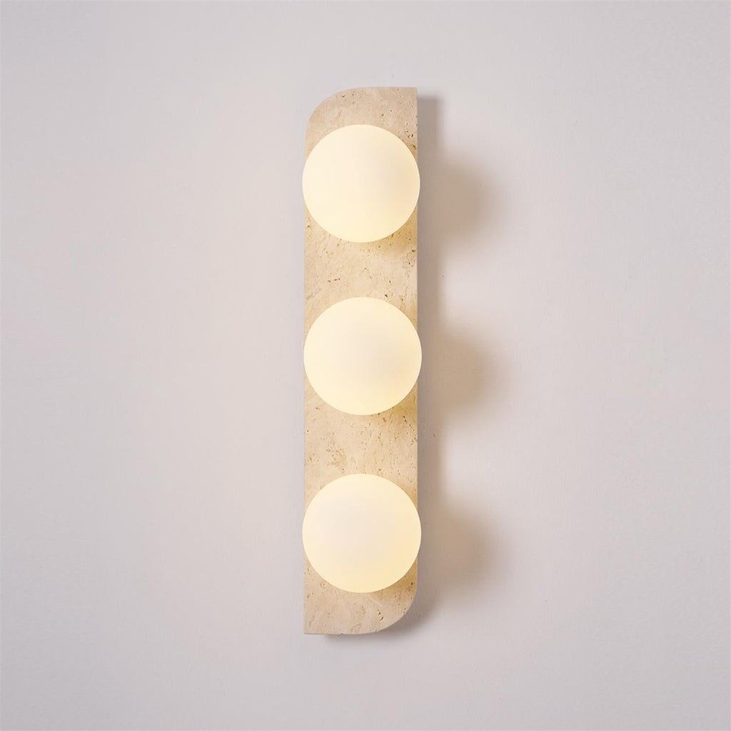 Alsilis Wall Light Minimalist in Travertine - Kingsley Beaumont