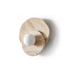 Neptune Wall Light  Travertine Layered  Wabi-sabi Aesthetics