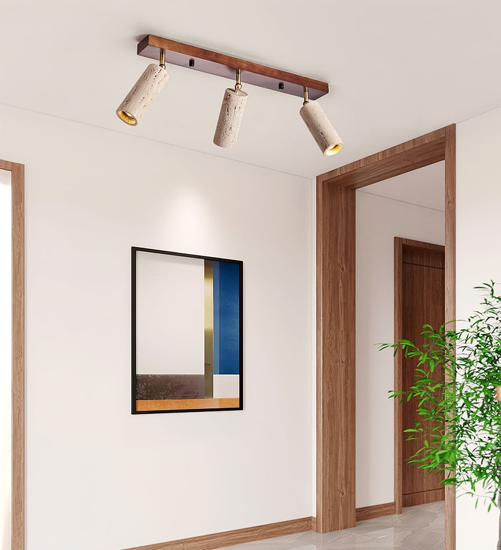 Eurliryra Multi-Cylinder Travertine Track Light