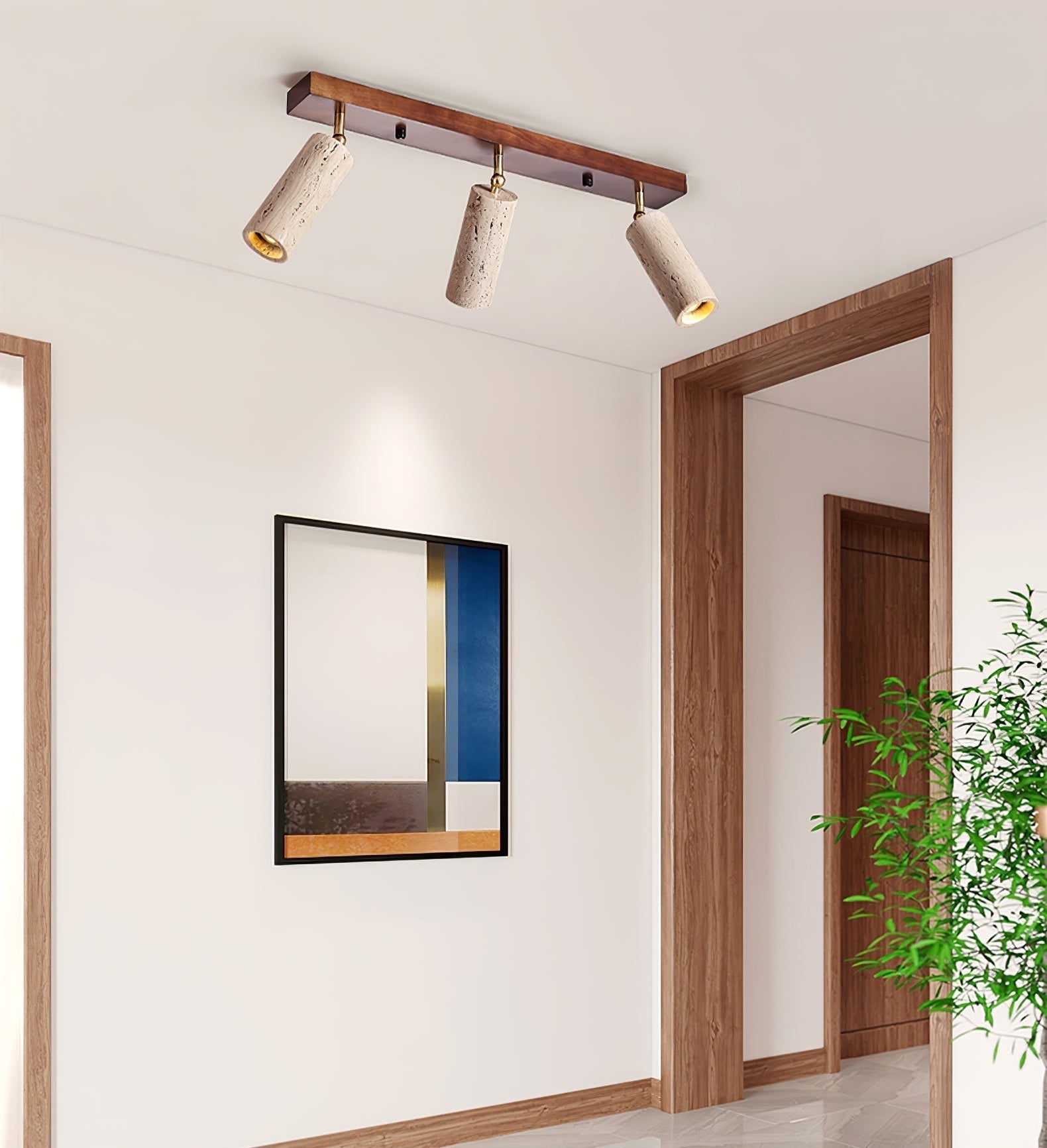 Eurliryra Multi-Cylinder Travertine Track Light