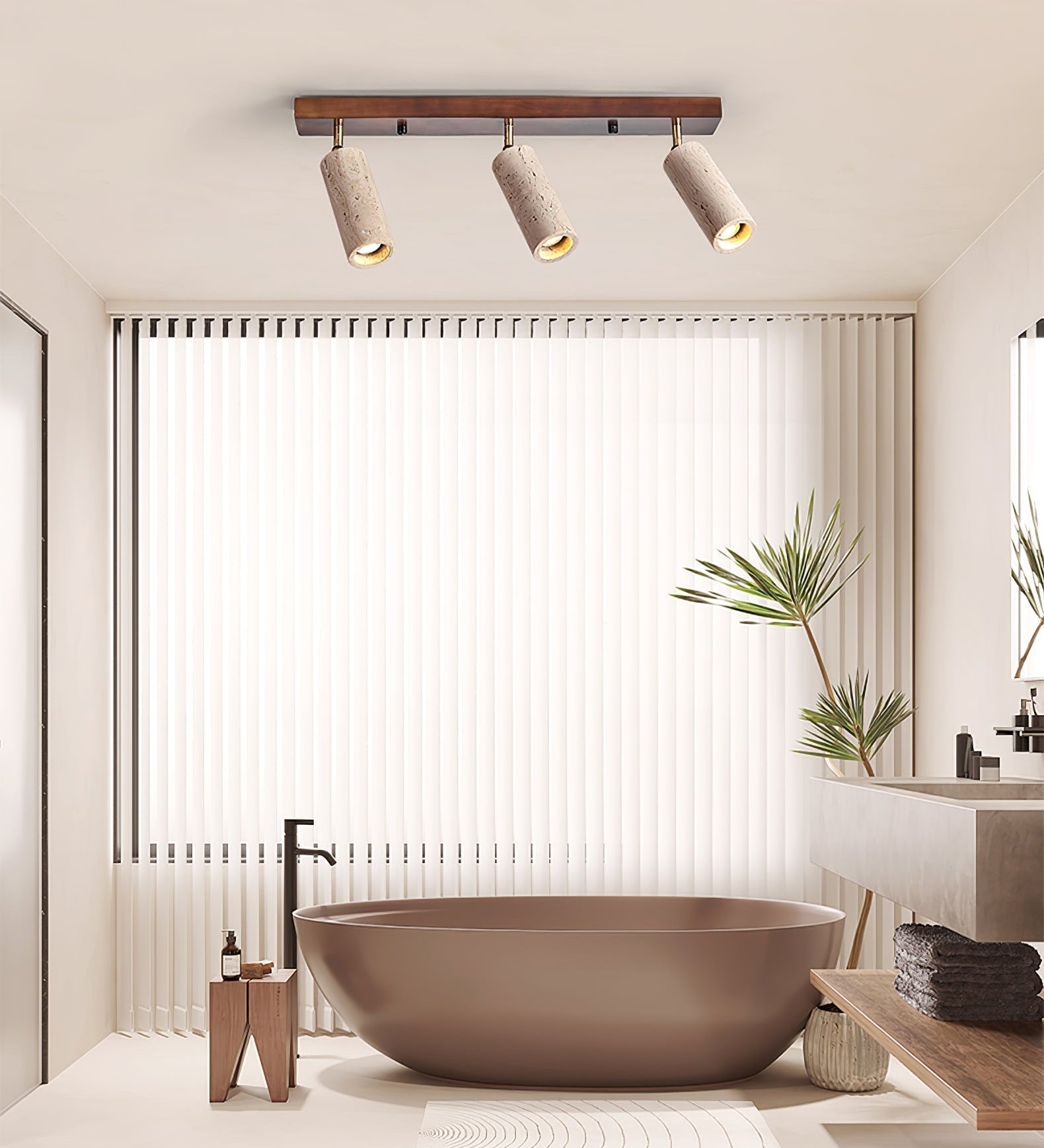 Eurliryra Multi-Cylinder Travertine Track Light