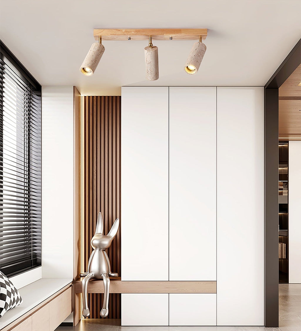 Eurliryra Multi-Cylinder Travertine Track Light