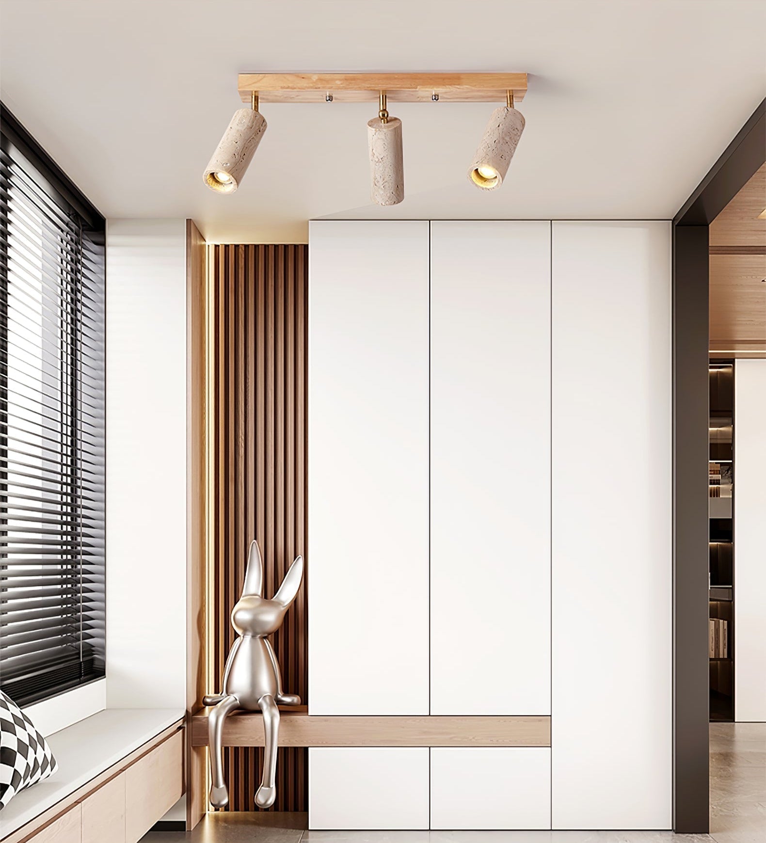 Eurliryra Multi-Cylinder Travertine Track Light