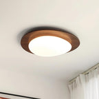 Ceiling Light Wood and Oval Shade Minimalist Natural
