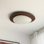 Ceiling Light Wood and Oval Shade Minimalist Natural