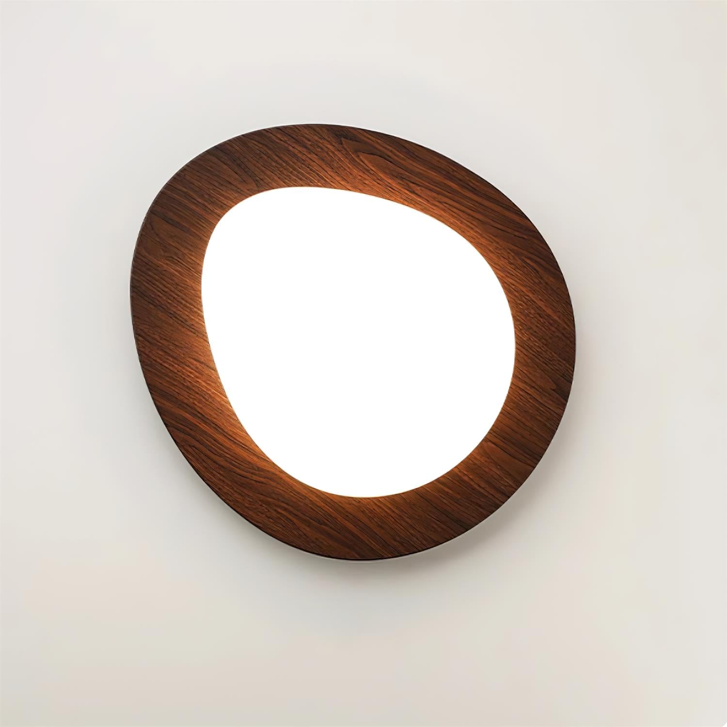 Ceiling Light Wood and Oval Shade Minimalist Natural