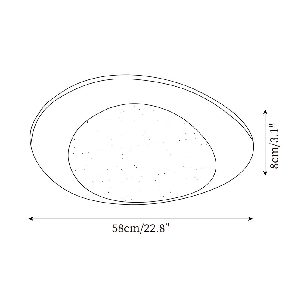 Ceiling Light Wood and Oval Shade Minimalist Natural